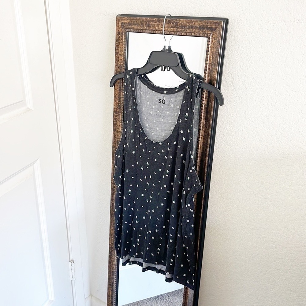 SO floral print racer back tank top